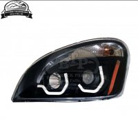 Freightliner 2008+ Cascadia Projection Headlight Black, Driver Side