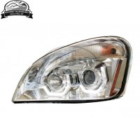 Freightliner 2008+ Cascadia Projection Headlight Chrome, Driver Side