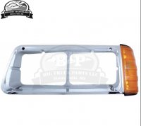 Freightliner FLD Headlight Bezel with Turn Signal Amber, Driver Side