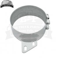 Stainless Butt Joint Exhaust Clamp- Angled Bracket, 8"
